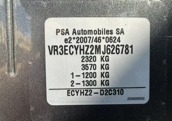 Peugeot Rifter cena 130900 przebieg: 65140, rok produkcji 2021 z Sanok małe 781